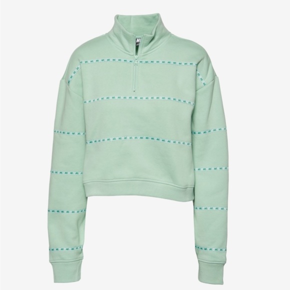 Melody Ehsani Mint Green Logo Fleece Pullover & Shorts Full Set - Picture 3 of 6